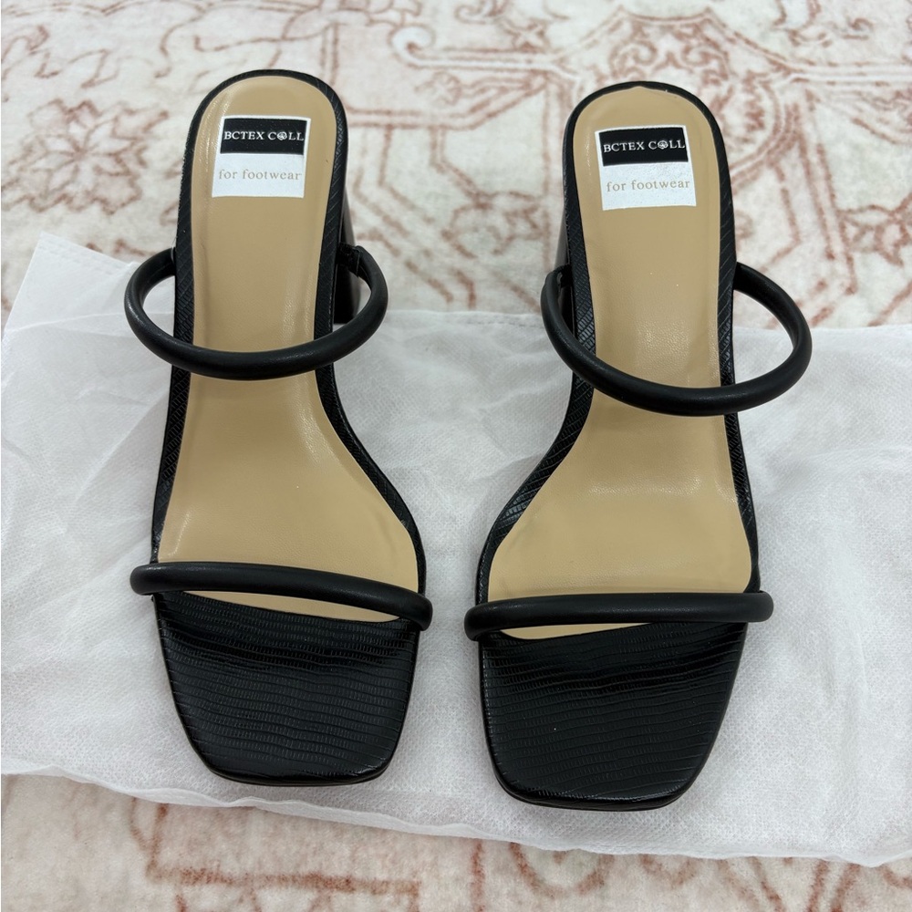 Black Women's Heeled Sandals
